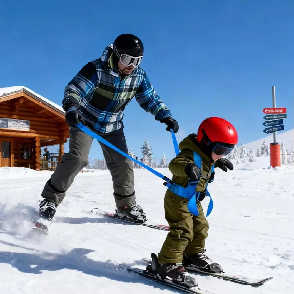 Adjustable Children's Traction Harness Backpack Safety Built-In Backpack Snowboard Harness Speed Control Traction Safety Belt