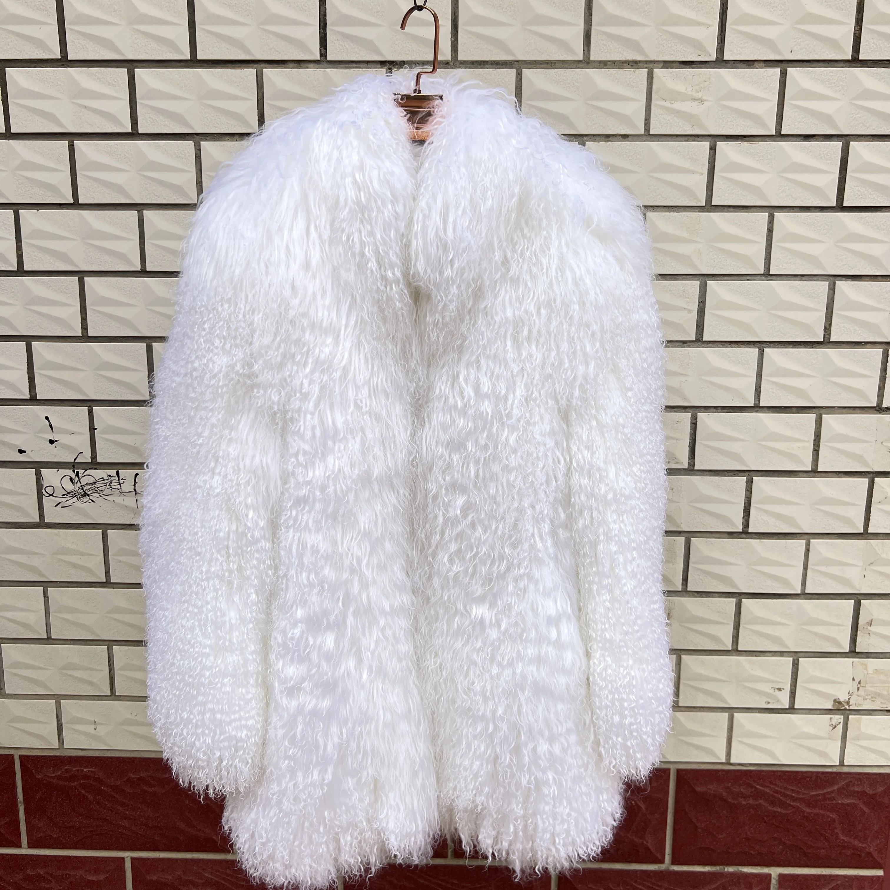 신상 겨울용 100% 몽골 양가죽 스탠드 칼라 재킷 여성용 겨울 코트 고품질 양가죽 코트