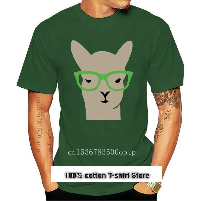 Nuevo Alpaca gafas personalizable, personalizado regalo para su camiseta Unisex alto Tee Shirt