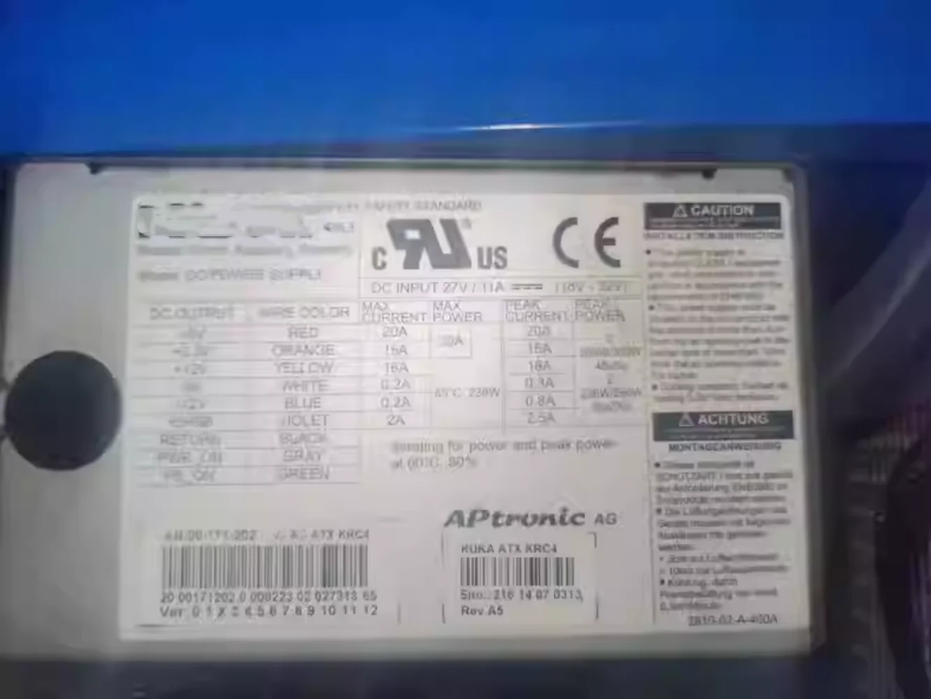 

Power Supply for robot host 00-171-202