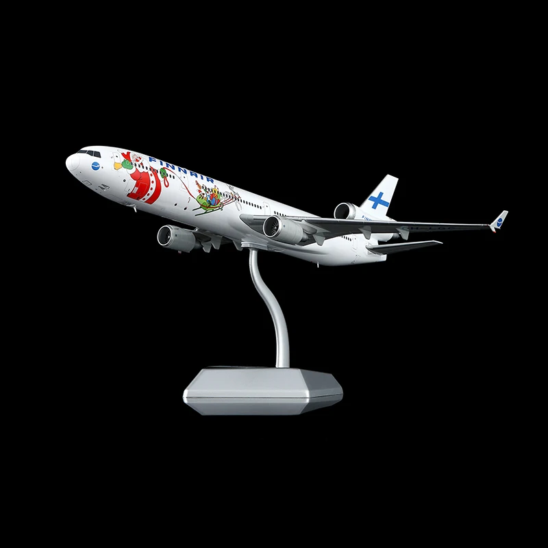 

L2233 Alloy Collectible Plane Gift SQ Wings 1:200 Finnair McDonnell Douglas MD-11 Diecast Aircraft Jet Model OH-LGC With Stand
