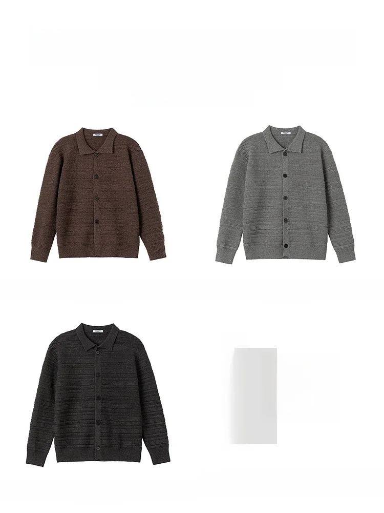 PaulFrank M Loose Fit Knitted Cardigan Sweater with  Collar Large Mouth Monkey Print Retro Sle for Couple Autumn Wear