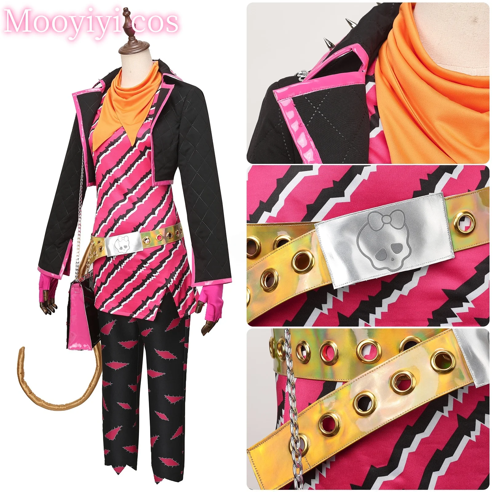 Disfraz de monstruo a rayas Toralei, disfraz de Halloween, Navidad, exposición de cómic, vestido de Anime para mujer, XS-3XL en stock