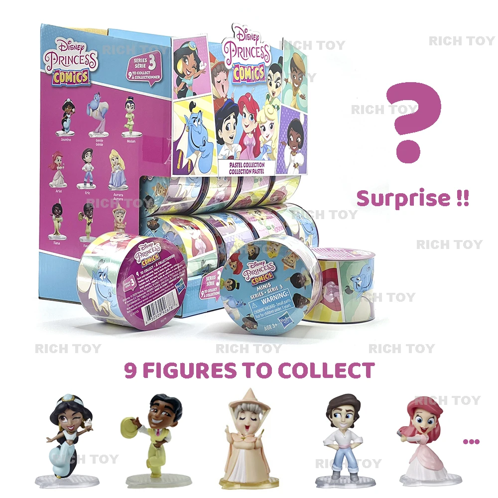 Boîte aveugle de figurines de princesse Disney, cadeau Surprise Kawaii, jouets cadeaux pour enfants, boîte mystérieuse