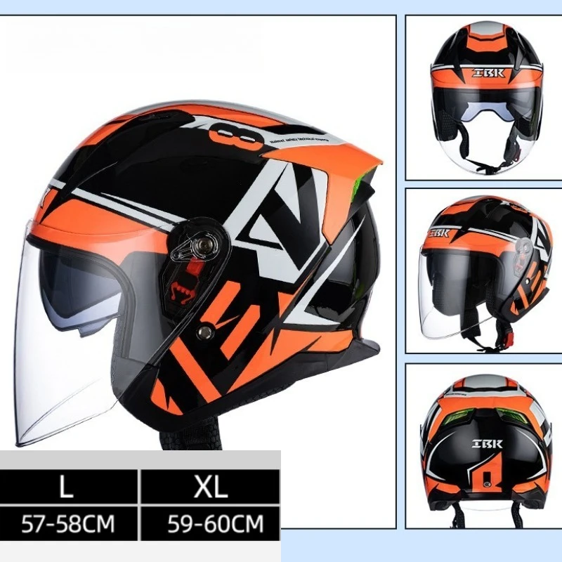 

Retro motorcycle helmet with double sun visor motorcycle cruise helmet ABS anti-collision safety helmet helm motorcycle