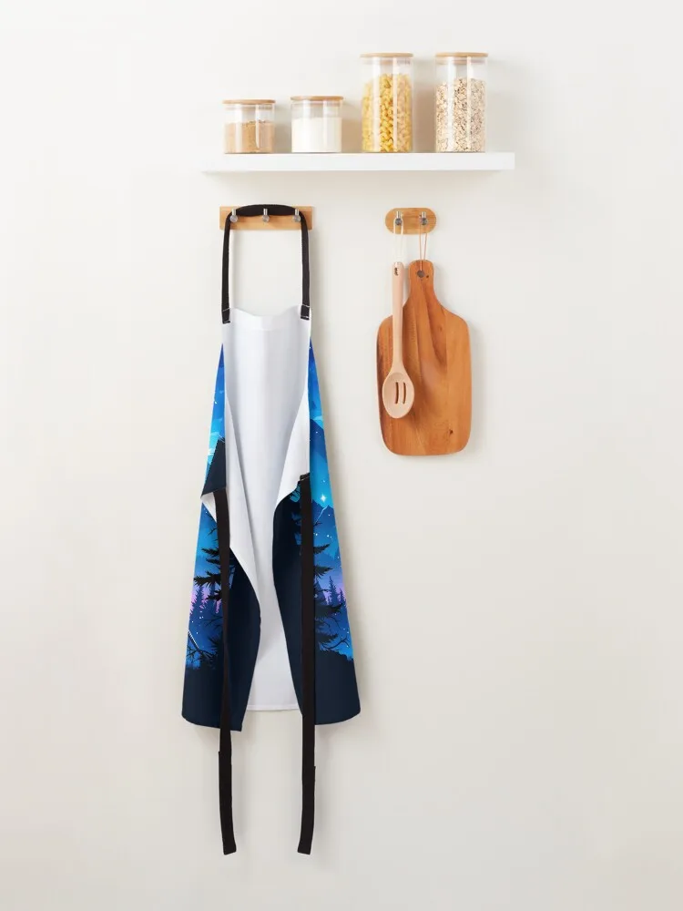 Lone Warrior on a Mystical Night - Witcher Apron Things For Home And Kitchen Kitchen Items Apron