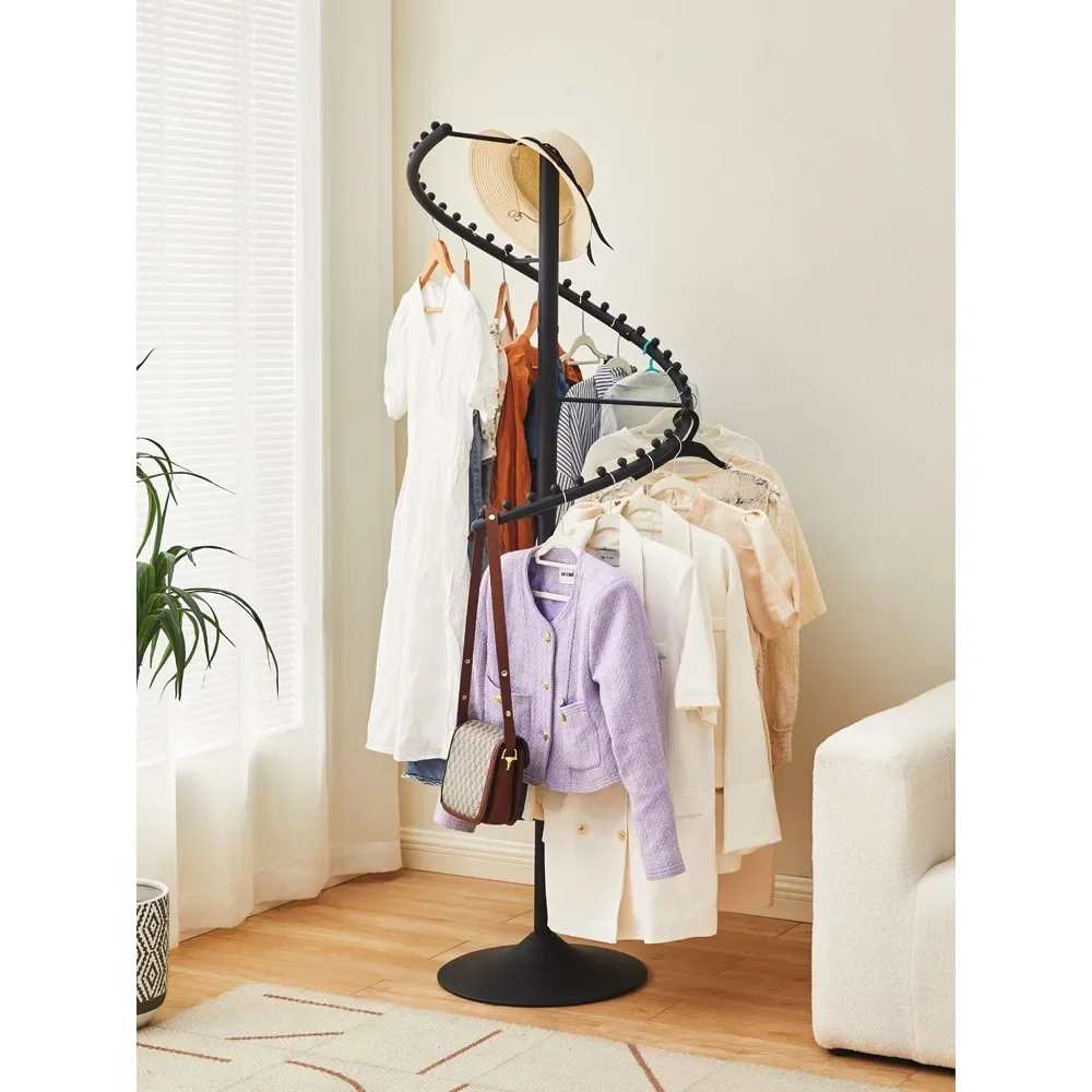 Household clothes rackbedroom floor-to-ceiling clothes rackclothes racklothing store display rackmultifunctional rotary sto