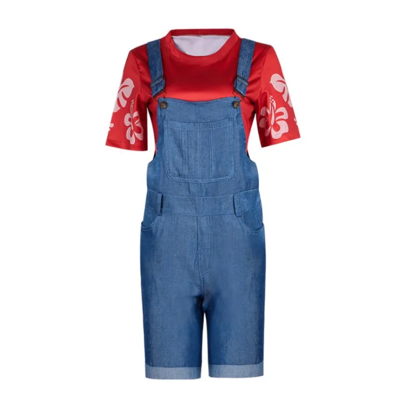 

Cartoon Movie Cosplay Costume Girls T-Shirt Jeans Rompers Set Children Birthday Halloween Party Princess Carnival Outfits Suit