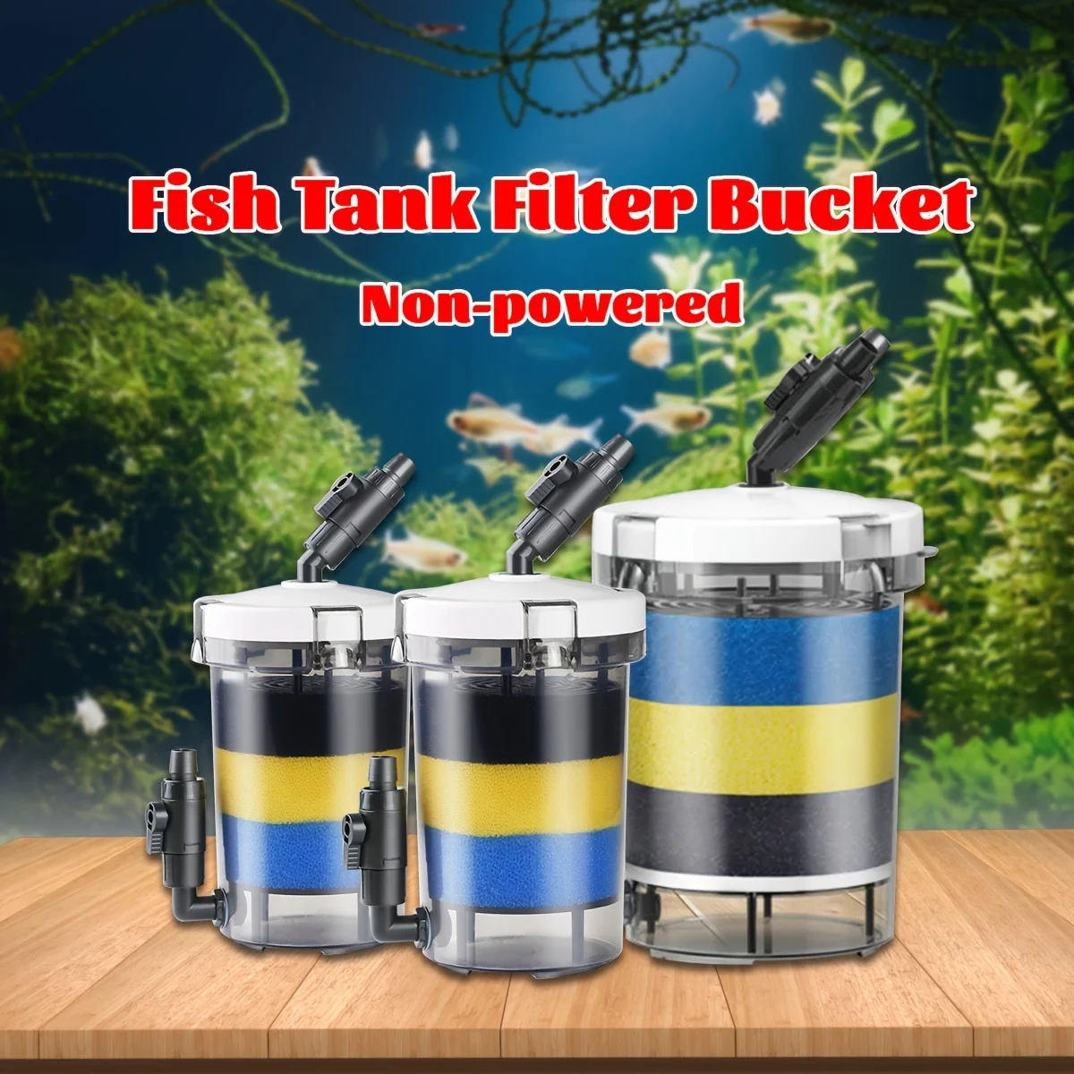 SUNSUN EW-602  EW-603 EW-604 Silent No Pump Aquarium Filter Bucket Suitable for Freshwater Saltwater Tanks up to 55 Gallons