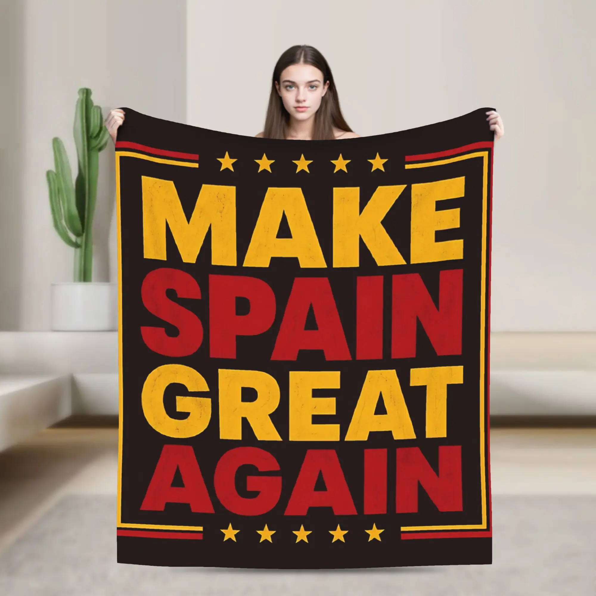 Warm Soft Blanket Travel make spain great again  Throw Blanket  Flannel Bedspread For Outdoor Aesthetic Sofa Bed Cover