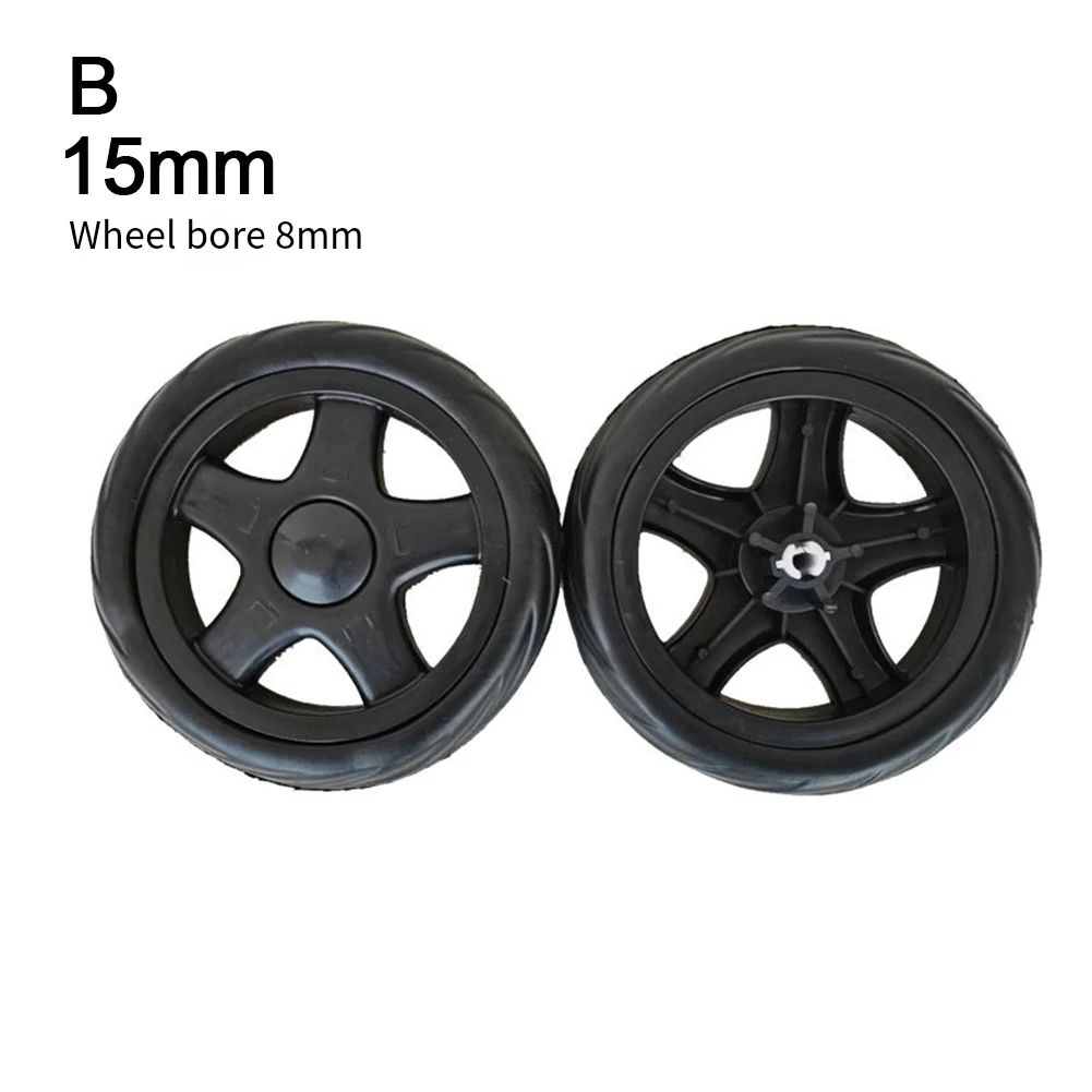 2 Pieces Rubber Caster Wheelbarrow Replacement Wheel For Wagon Hand Truck Mower Cart Replacement Tire Luggage Wheel