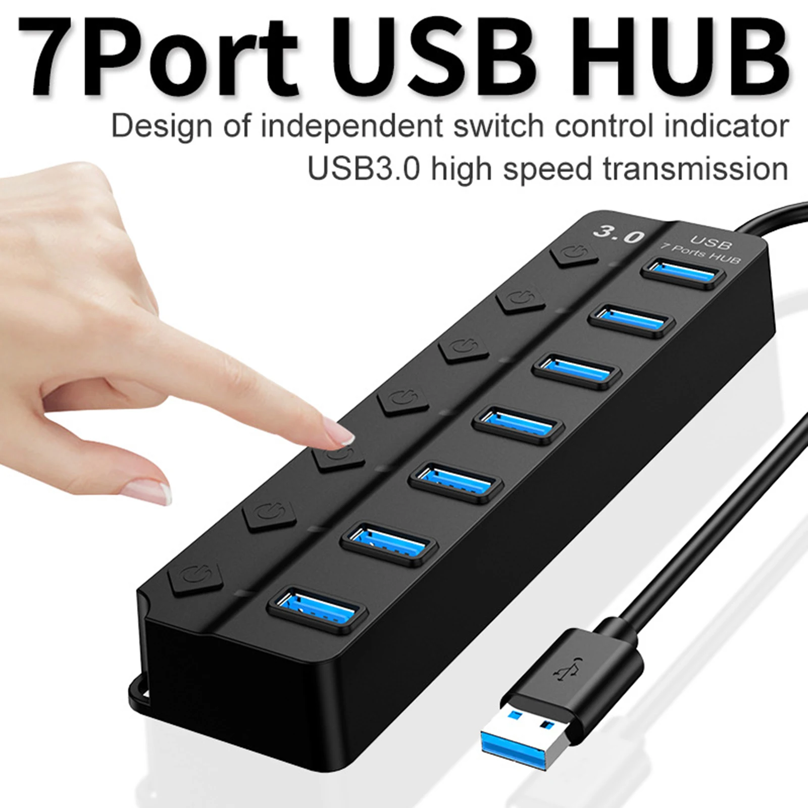 Hub Splitter Multi USB 100cm Hub USB 3.0 Hub USB 2.0 cavo lungo espansore multiplo per Computer Laptop accessori per PC Usb dapter