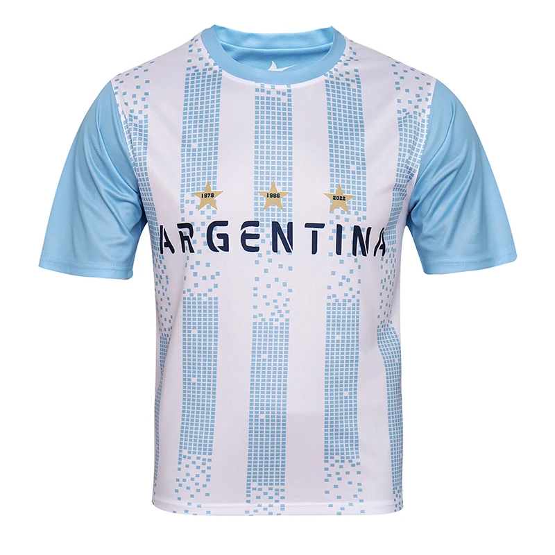 Argentinien Fußball Trikots Männer Fußball Trikot blau weiß Streifen Trainings anzug American Cup