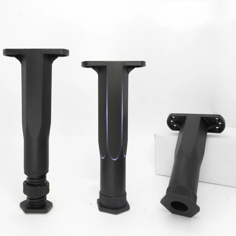 1Pcs Rib Skeleton T-shaped Adjustable Foot Steel Plastic Plastic Support Foot Middle Foot Bed Frame Foot Furniture Hardware Foot