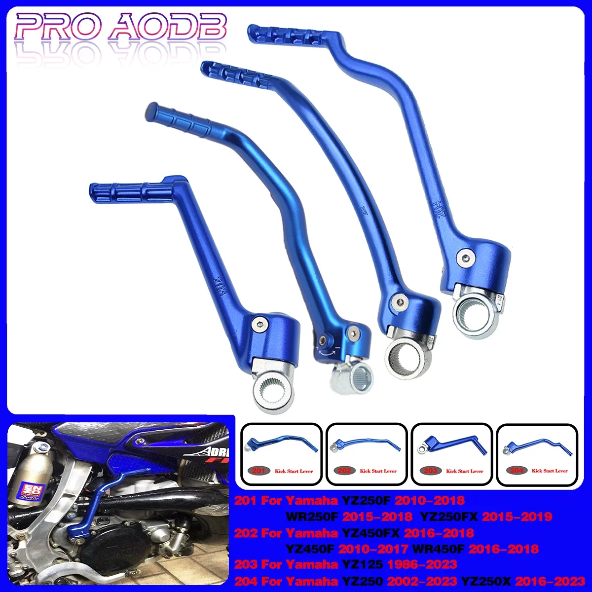 

For Yamaha YZ125 YZ250 YZ250F YZ250X YZ250FX YZ450F YZ450FX WR250F WR450F WR Motocross CNC Forged Kick Start Starter Lever Pedal