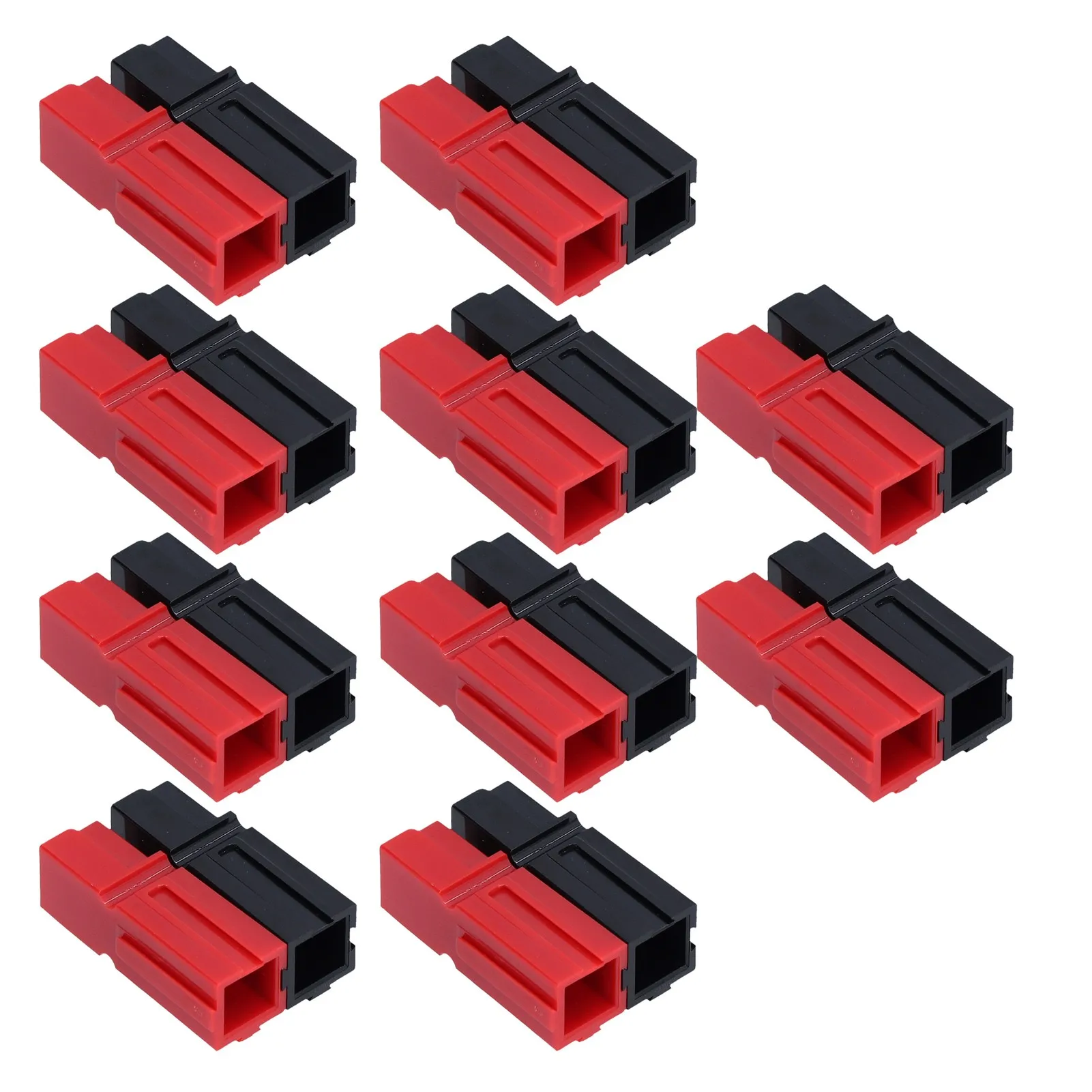 10 Pairs Battery Connectors Contacts Red Black Single Module Plugs Terminals 75A