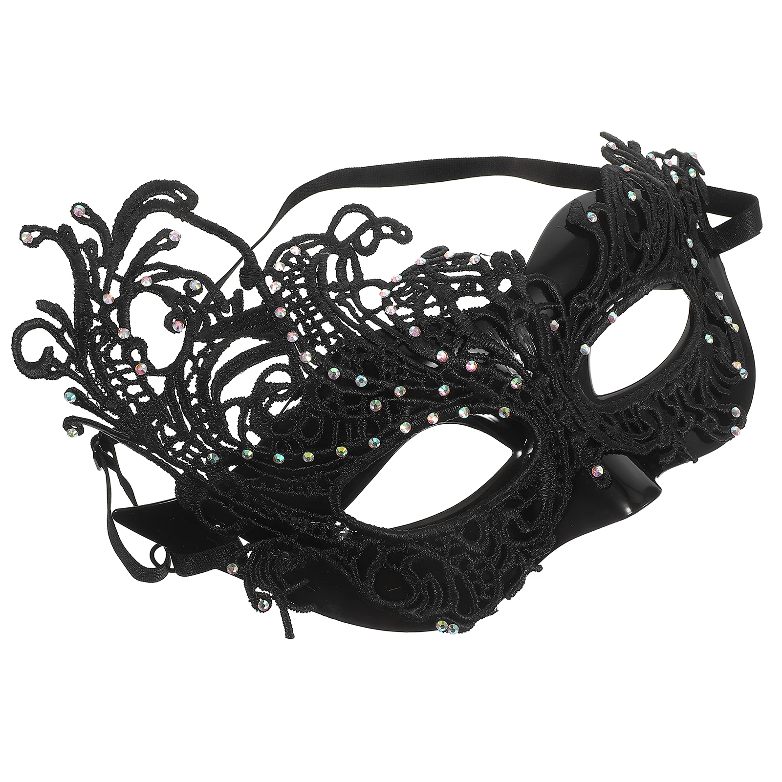 

Half Face Mask Cosplay Props Lace Masks Punk Decorative Decors Polyester Masquerade Woman