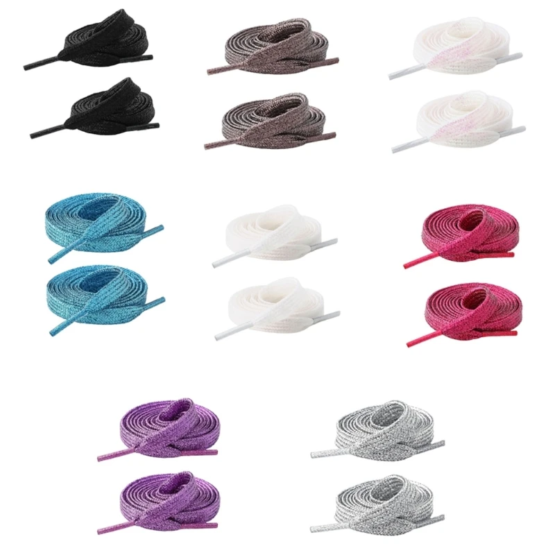 340D Reflective Colorful Shoe Laces 110cm Long Anti Slip Polyester Shoelace Sneakers Lace For Sneakers Boot Athletic Footwear