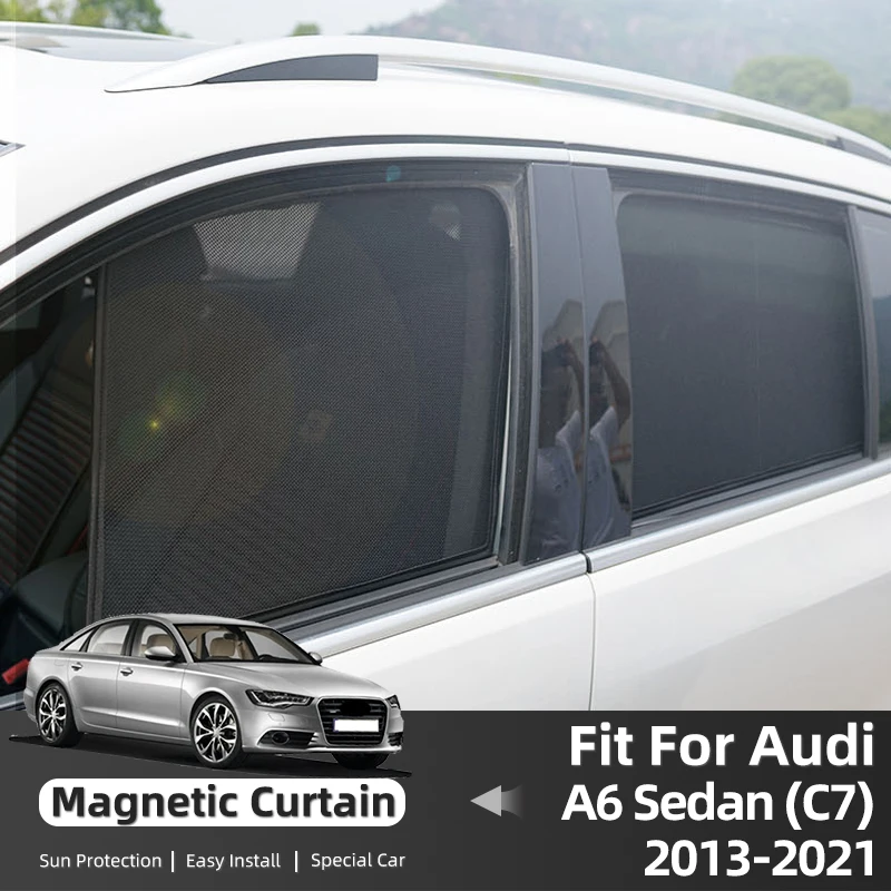 For Audi A6 C7 Sedan 2013-2020 2021 Car Side Window Sunshade Windshield Sun Shade Solar Protection Parasol Children Curtains