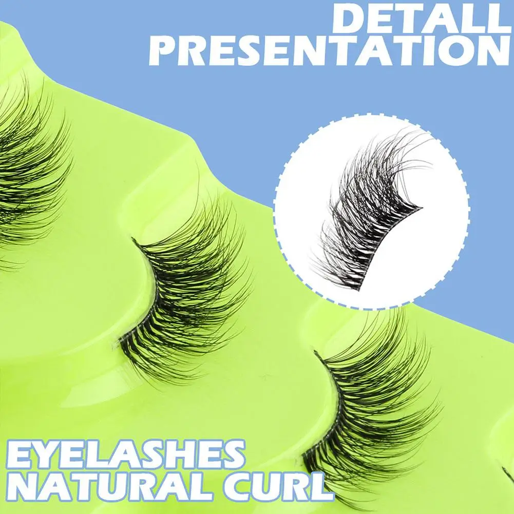 Pestañas postizas de visón Natural y suave, extensión de maquillaje de ojos de gato, pestañas largas, pestañas de visón Wispy, pestañas postizas E0A9