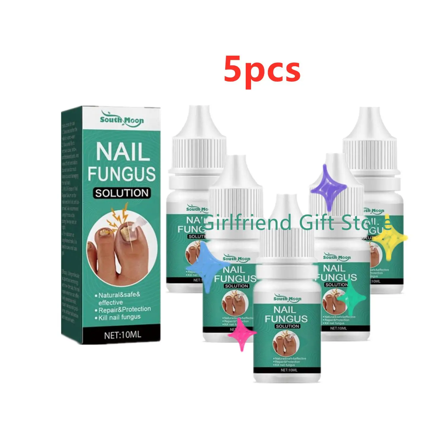 5pcs Extra Strong Nail Fungus Treatment Serum Essence Oil Feet Repair Essence Anti Toe Infection Gel Cream Removal Nails Fungal