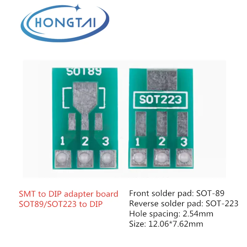 200PCs Free Shipping SMT to DIP adapter board SOT89/SOT223 to DIP Foot distance of 1.5/2.3mm