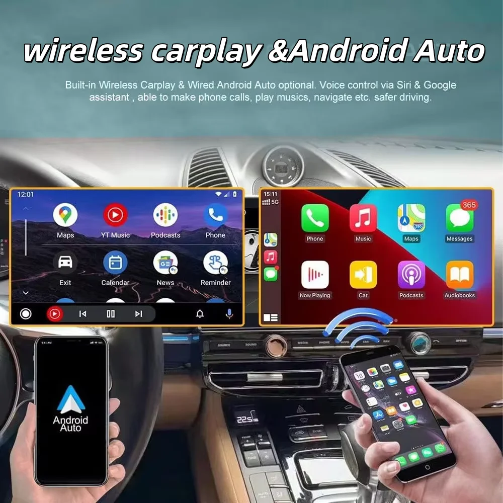 

12.3-дюймовый беспроводной автомобильный радиоприемник с CarPlay и Android 13, мультимедийная GPS-система, стерео радио для Porsche Cayenne 2010-2017, головное устройство с Bluetooth 5.0