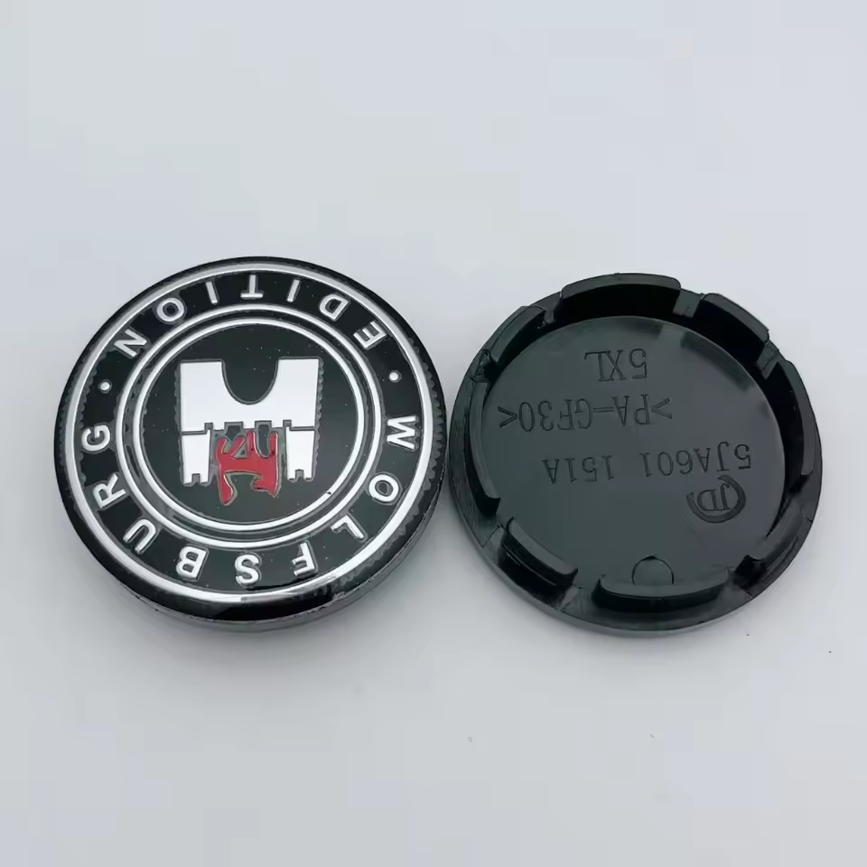 4x 56mm Wolfsburg Radnabenabdeckung Nabendeckel Radkappen
