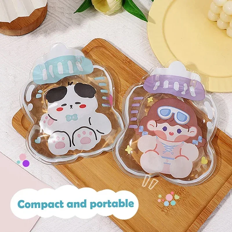 Winter Hot Bag Kawaii Water Bottle Cartoon Portable Hand Warmer Hot Water Bag Instant Heating Pad Reusable Self-Heating PVC