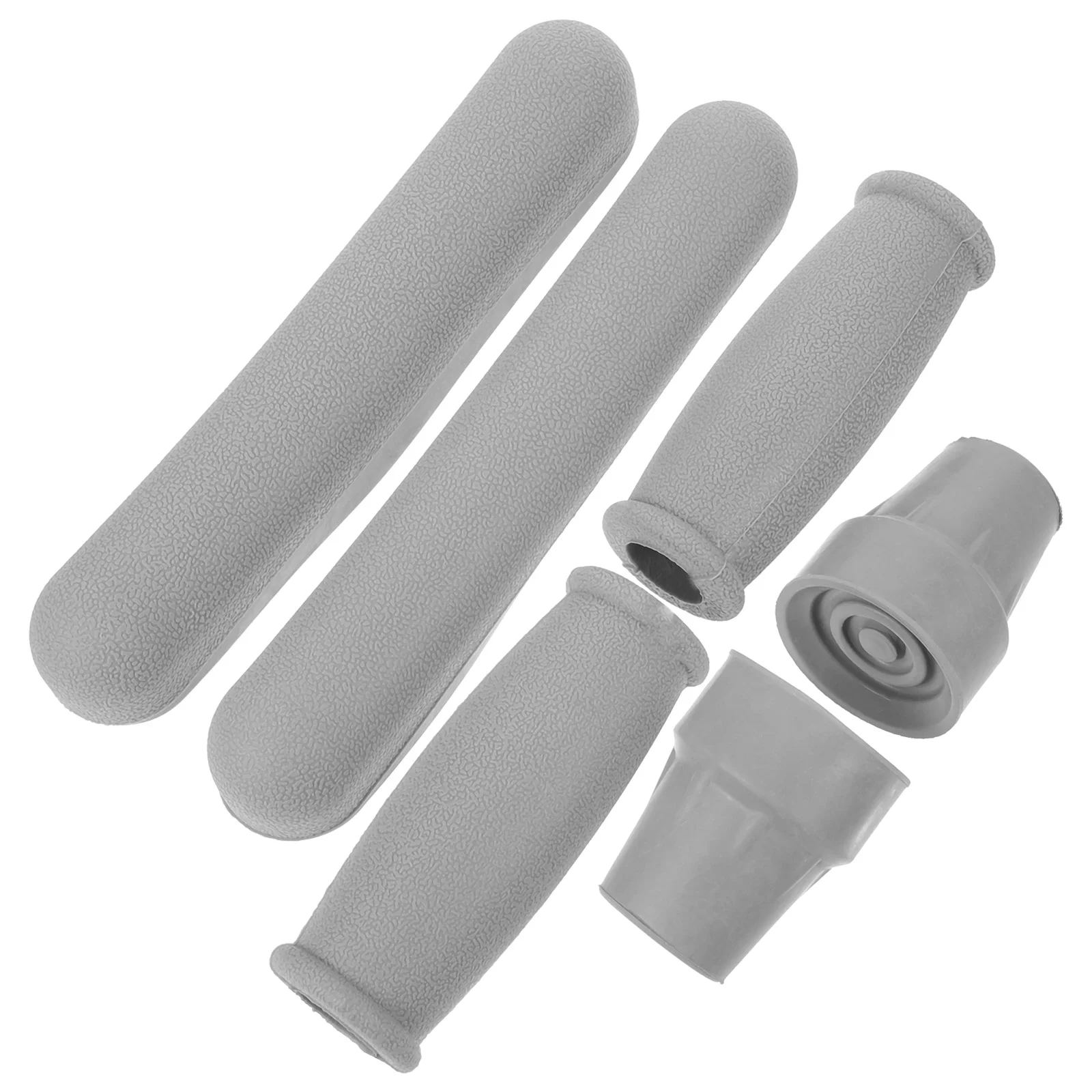 1 Set of Crutch Kit Underarm Hand Grip Comfortable Feet Cap Crutch Pad for Armpit Crutch Tool