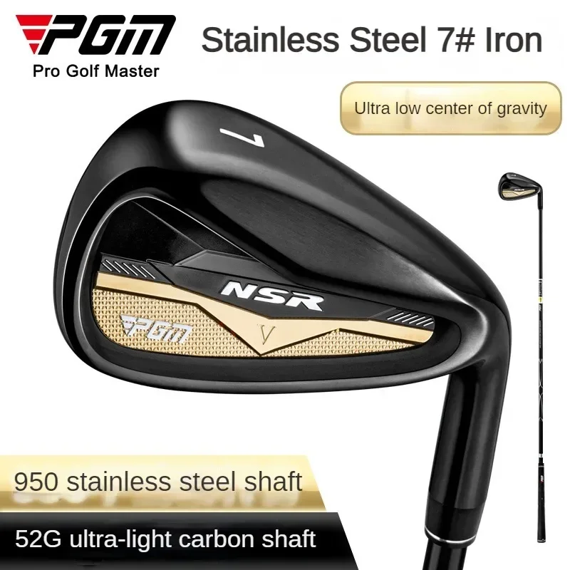 PGM Golf Club Men's Size 7 Single Stainless Steel Size 7 Iron High Capacity Low Center Of Gravity Carbon Club Body