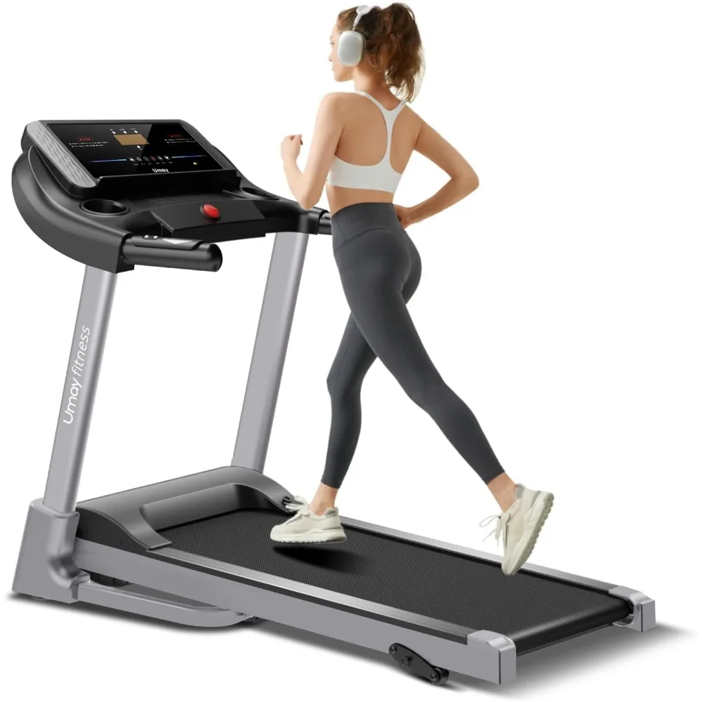 

Fitness Home Auto-Folding Incline Treadmill with Pulse Sensors, 3.0 HP Quiet Brushless, 8.7 MPH, 300 lbs Capacity Freight free