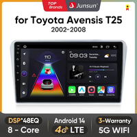 Junsun Android wireless CarPlay Auto Car Radio For Toyota Avensis T25 2002-2008 Intelligent Systems RDS DSP GPS FM BT SWC
