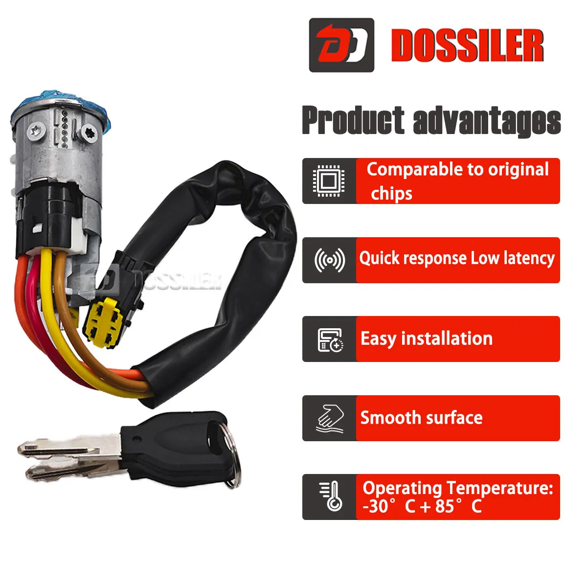 7701469419 New Car Ignition Starter Key Switch Lock For Renault Logan Dacia Sandero Clio 1998-2005 7701469416 77014-69419 2Keys