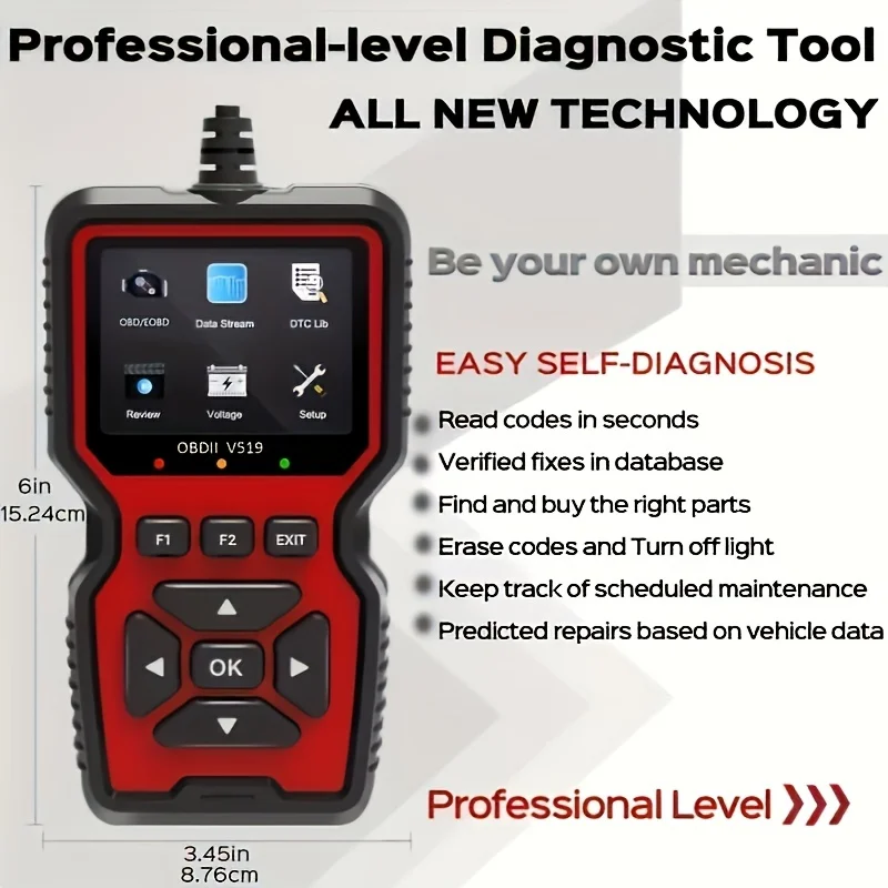 Advanced OBD2 Scanning Diagnostic Tool | Professional Engine Code Reader And Reset | Real-Time Data Diagnostic Reading Tool image 2