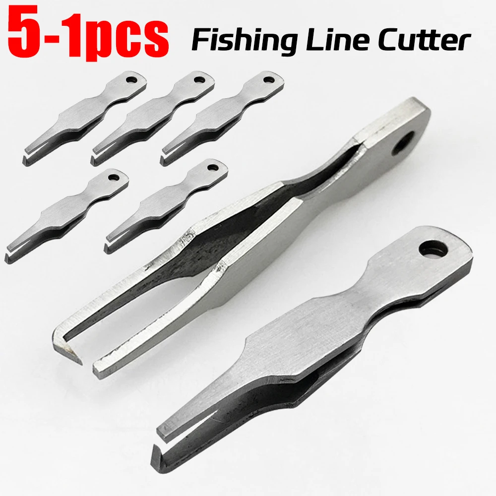 1-5pcs Multifunctional Fishing Line Cutter Nippers Lure Ring Opener Hook Eye Cleaner Double Ring Opening Mini Tools Pliers