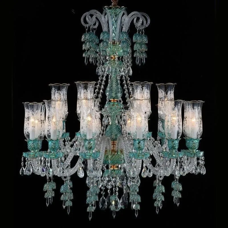 European Crystal Chandelier for Living Room Bedroom Dining Hotel Villa American Style Lighting Fixture Atmosphere Decor