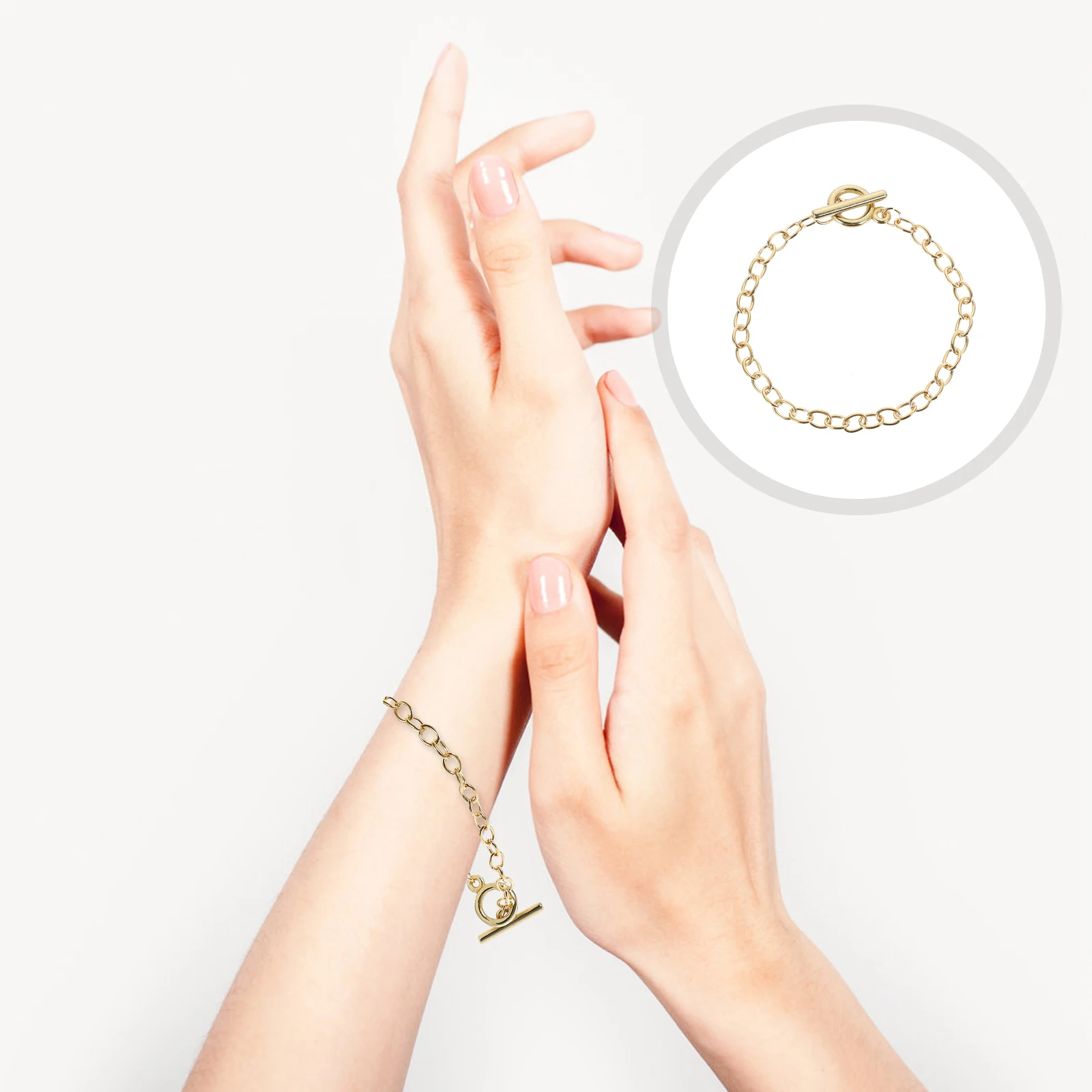 

30pcs Metal Bracelets For Women Decorative Diy Portable Anklets Jewelry Wrist Decor Alloy Bracelet Craft Chain Charm Anklet Gift