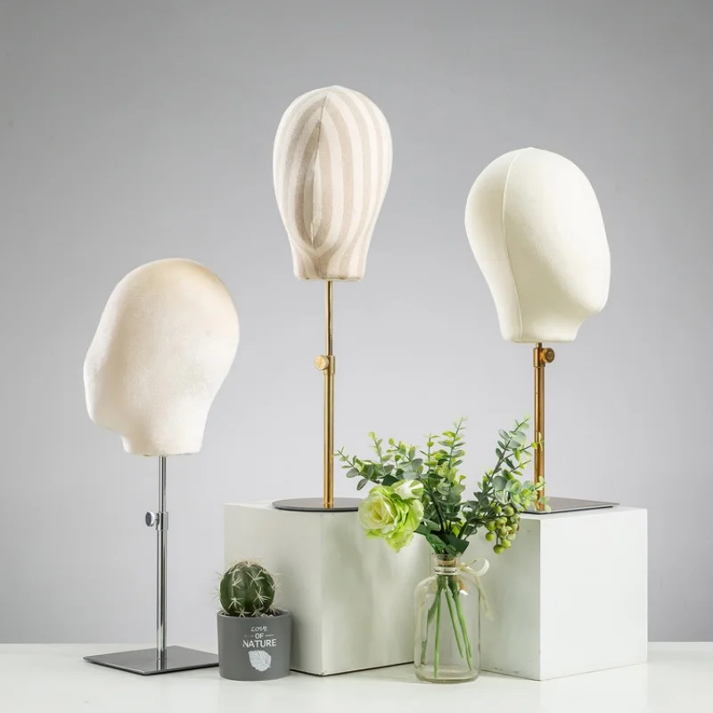 Hat Mannequin Head Stand with Pin-Insertable Design, Unisex Wig & Hat Storage Rack, Retail Window Display Props & Accessories