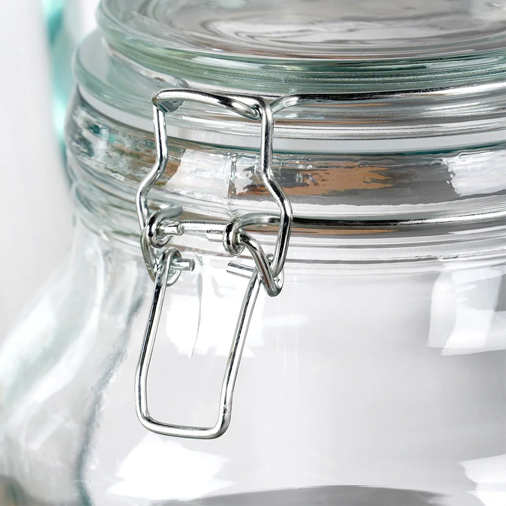 جرة تخزين الطعام مع مشبك زجاجي ، جرة براءة اختراع ، IRMA ، L