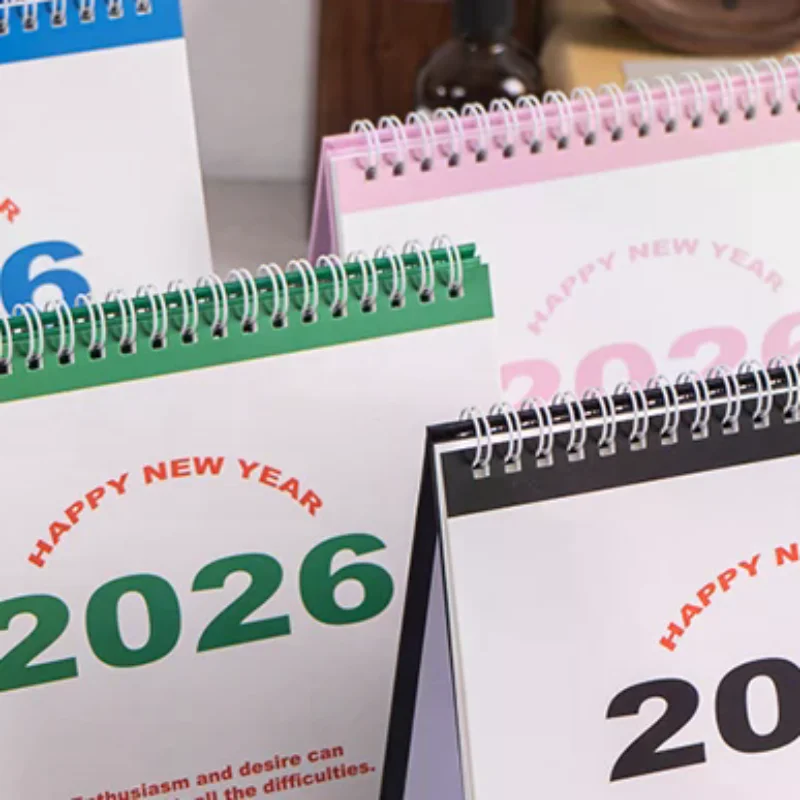 Calendario 2026 Libro semplice Pianificatore mensile giornaliero Pianificatore Gestione del tempo Home Office Decorazione desktop Calendario in piedi