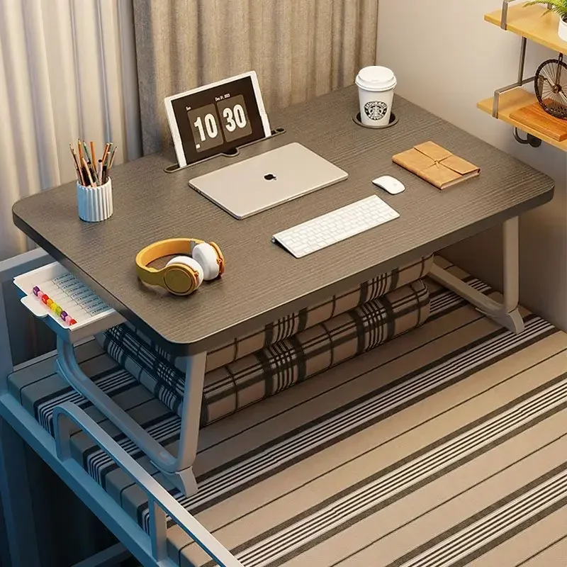 Bed Desk Folding Small  Heightening High School Online Class Study  College Student Dormitory Bed Table Computer Table