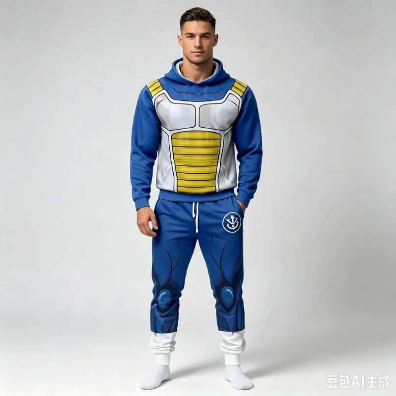 2026 Erwachsenen-Hoodie Mädchen Sport-Sweatshirts Cosplay-Set Jungen Herren Top Lässige Hosen Herbst Winter Vegeta Rüstung Dragon Ball Z Hoodie