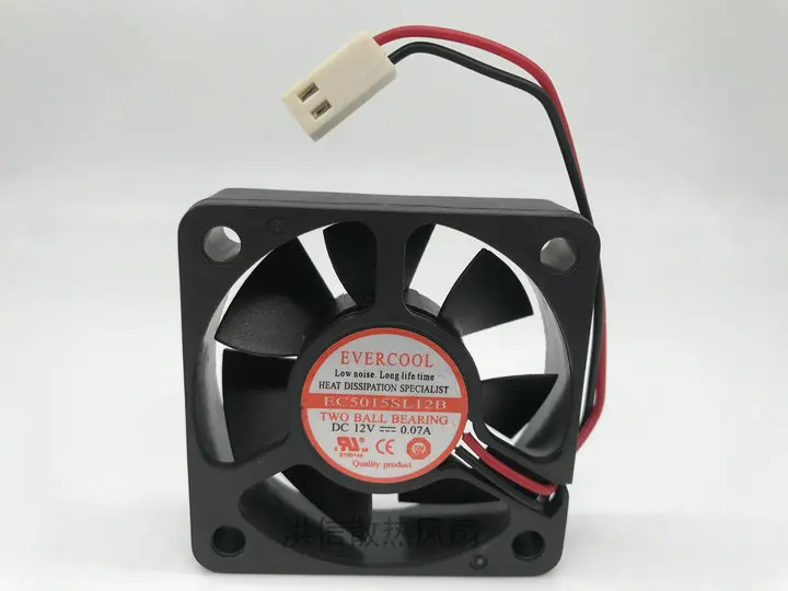 Freight free new and original evercool ec5015sl12b DC12V 0.07a 50*15mm axial fan