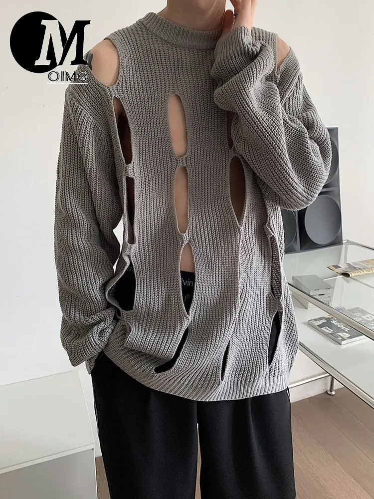 [oimg] Designed Hollow Sweater Men's And Women's Knitwear Hole Casual Korean Version Loose Lazy Very Fairy