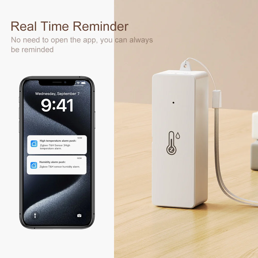 Tuya zigbee wifi sensor de umidade temperatura higrômetro interno app controle remoto funciona com google casa casa inteligente