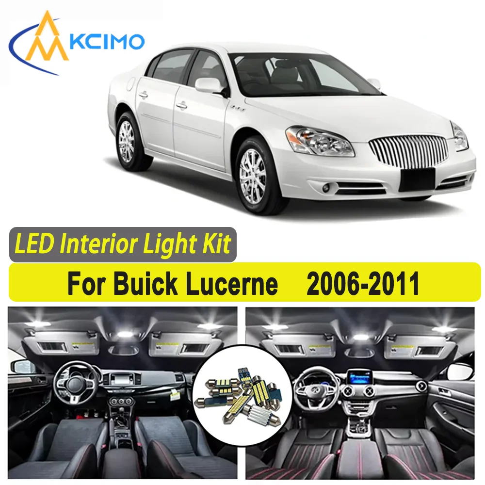

Kcimo LED For Buick Lucerne (2006-2011) Premium Bright LED Interior Dome Map Trunk Light Kit Car Led Lamps Car LED Lights Canbus
