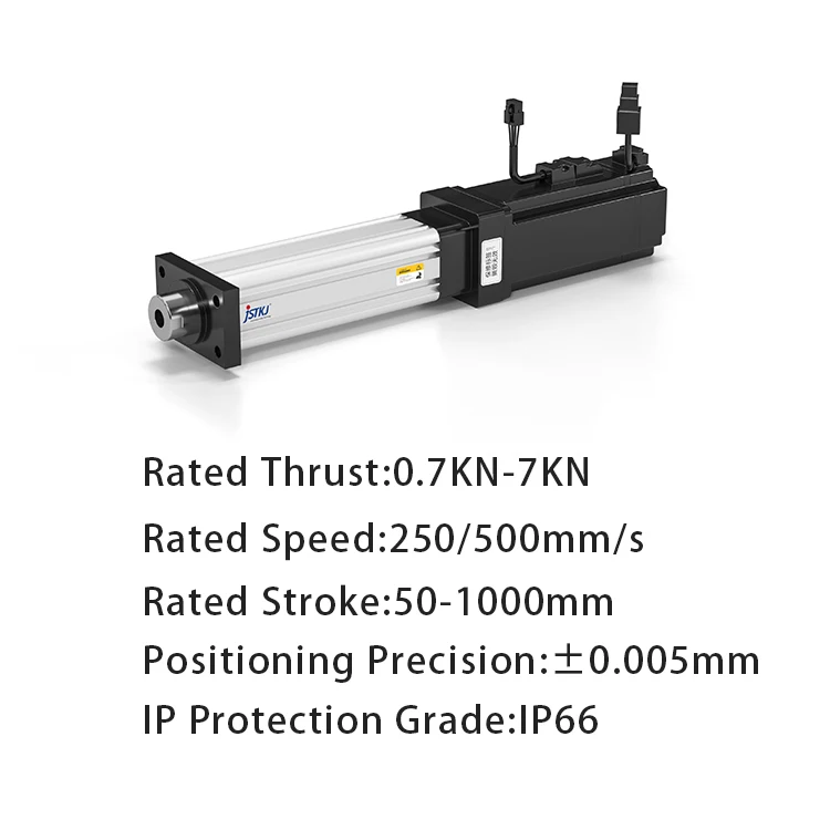 for Servo Electric Cylinder JST-S2 7KN 0.005mm Repeat Positioning Accuracy IP66 Ball Screw Servo Linear Actuator 250/500mm/s
