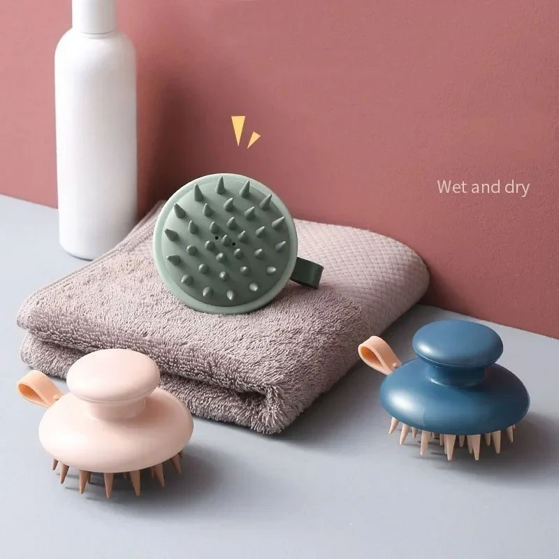 1pc Silicone Shampoo Brush Body Massage Brush Bath Shower Brush Salon Hairdressing Tool Scalp Massage Comb Hair Washing Comb