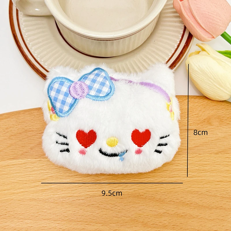 Kawaii Sanrios Hellokittys Plush Keychain Pendant Cute Cartoon Kitty Cat Plushie Key Chain Car Keyring Bag Hanging Girls Gifts